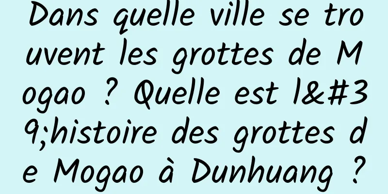 Dans quelle ville se trouvent les grottes de Mogao ? Quelle est l'histoire des grottes de Mogao à Dunhuang ?