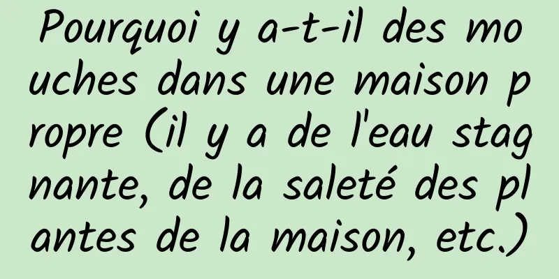 Pourquoi y a-t-il des mouches dans une maison propre (il y a de l'eau stagnante, de la saleté des plantes de la maison, etc.)