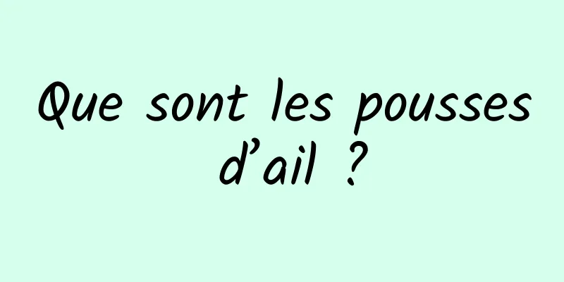 Que sont les pousses d’ail ?