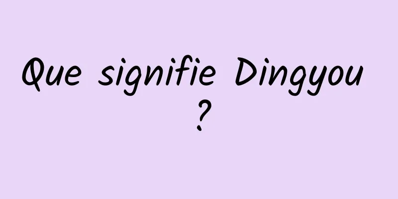 Que signifie Dingyou ?