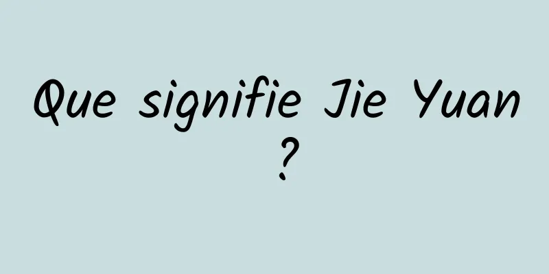 Que signifie Jie Yuan ?