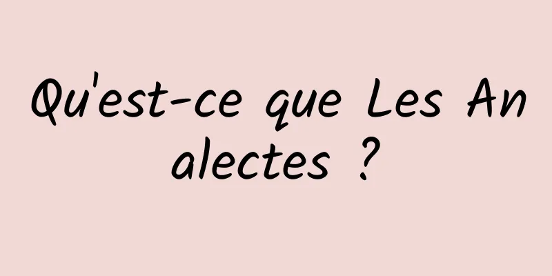 Qu'est-ce que Les Analectes ?