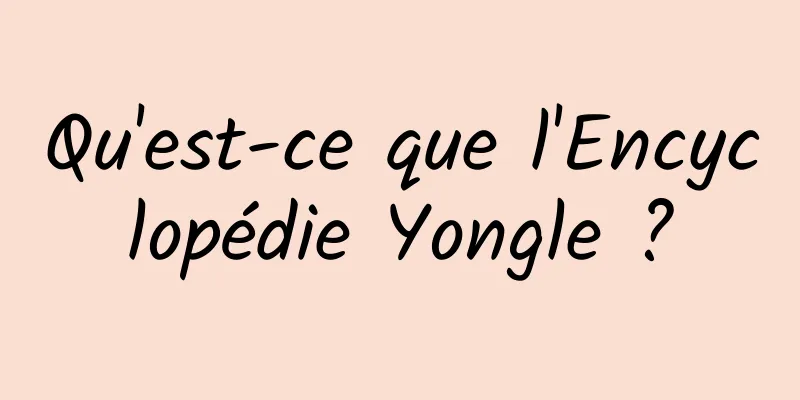 Qu'est-ce que l'Encyclopédie Yongle ?