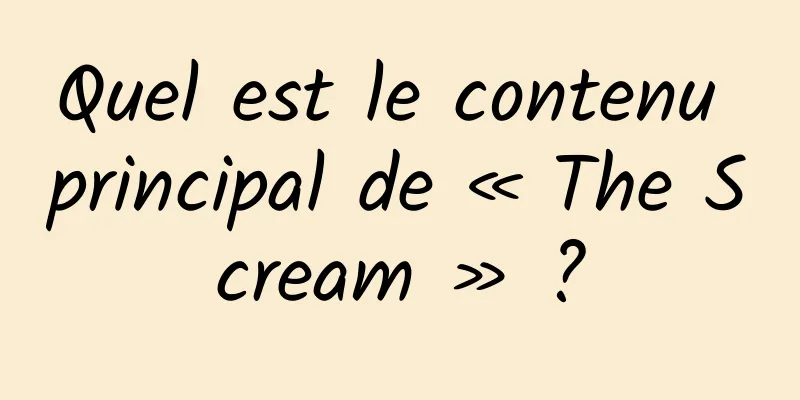 Quel est le contenu principal de « The Scream » ?
