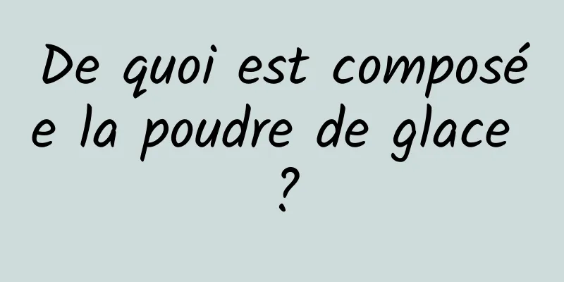 De quoi est composée la poudre de glace ?