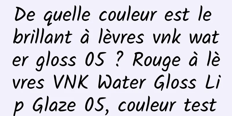 De quelle couleur est le brillant à lèvres vnk water gloss 05 ? Rouge à lèvres VNK Water Gloss Lip Glaze 05, couleur test