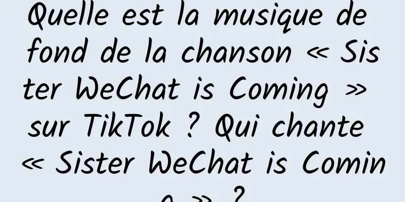 Quelle est la musique de fond de la chanson « Sister WeChat is Coming » sur TikTok ? Qui chante « Sister WeChat is Coming » ?