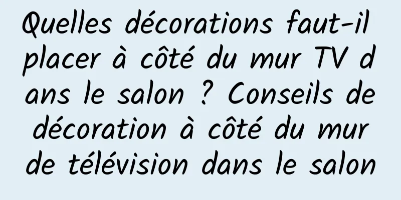 Quelles décorations faut-il placer à côté du mur TV dans le salon ? Conseils de décoration à côté du mur de télévision dans le salon