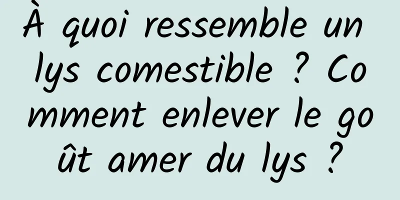 À quoi ressemble un lys comestible ? Comment enlever le goût amer du lys ?