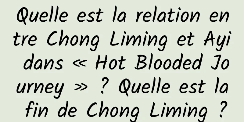Quelle est la relation entre Chong Liming et Ayi dans « Hot Blooded Journey » ? Quelle est la fin de Chong Liming ?