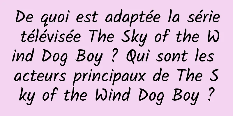 De quoi est adaptée la série télévisée The Sky of the Wind Dog Boy ? Qui sont les acteurs principaux de The Sky of the Wind Dog Boy ?