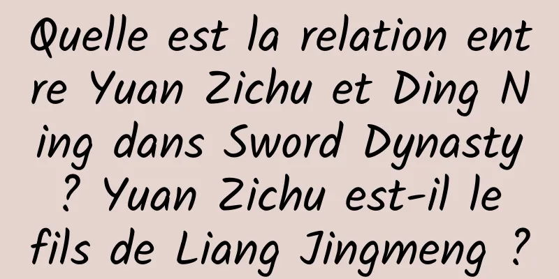 Quelle est la relation entre Yuan Zichu et Ding Ning dans Sword Dynasty ? Yuan Zichu est-il le fils de Liang Jingmeng ?