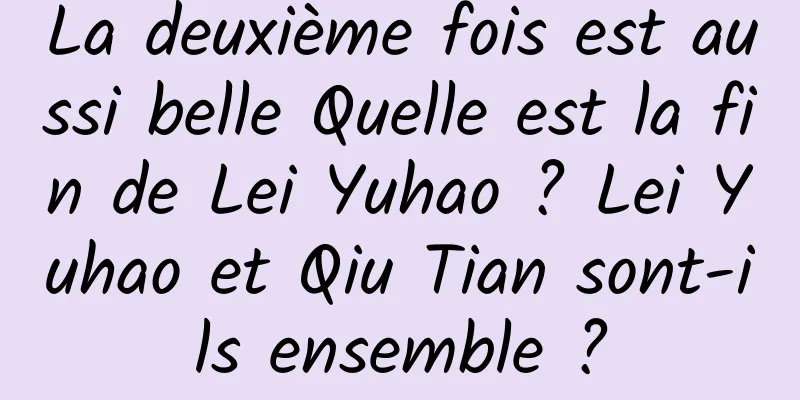 La deuxième fois est aussi belle Quelle est la fin de Lei Yuhao ? Lei Yuhao et Qiu Tian sont-ils ensemble ?