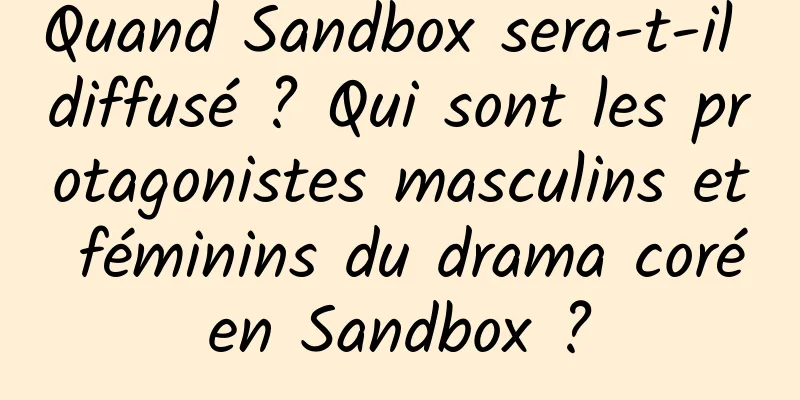 Quand Sandbox sera-t-il diffusé ? Qui sont les protagonistes masculins et féminins du drama coréen Sandbox ?