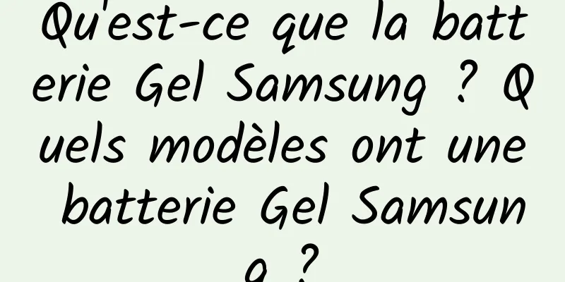 Qu'est-ce que la batterie Gel Samsung ? Quels modèles ont une batterie Gel Samsung ?