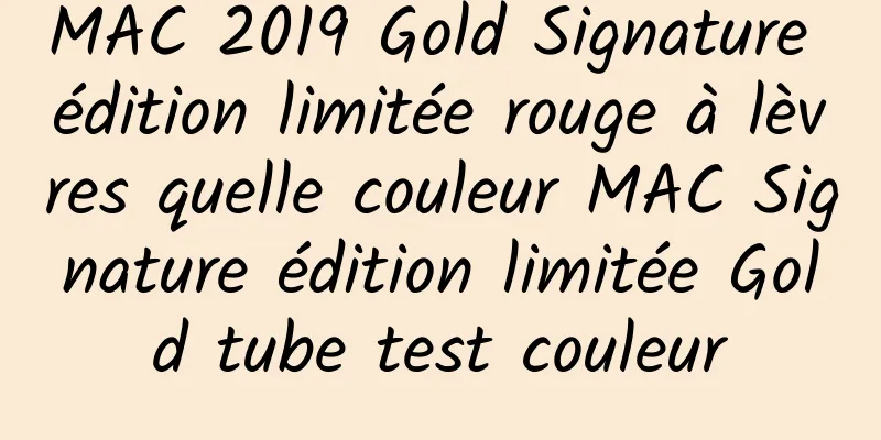 MAC 2019 Gold Signature édition limitée rouge à lèvres quelle couleur MAC Signature édition limitée Gold tube test couleur