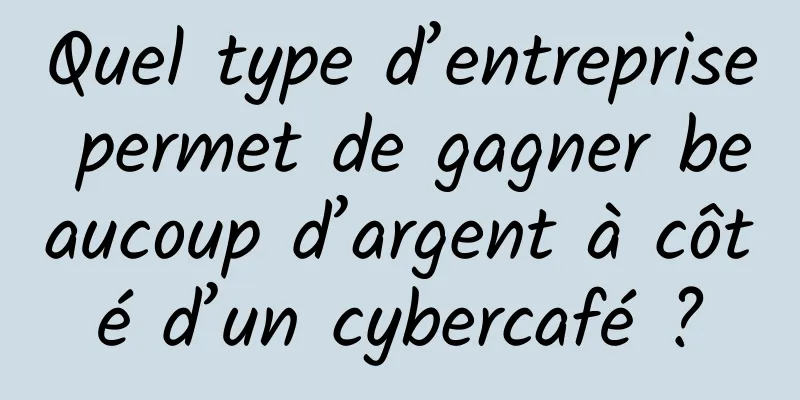 Quel type d’entreprise permet de gagner beaucoup d’argent à côté d’un cybercafé ?