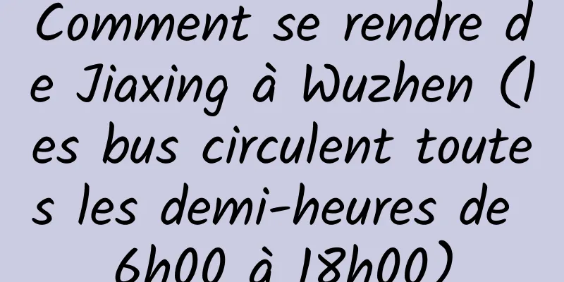 Comment se rendre de Jiaxing à Wuzhen (les bus circulent toutes les demi-heures de 6h00 à 18h00)