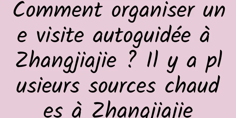 Comment organiser une visite autoguidée à Zhangjiajie ? Il y a plusieurs sources chaudes à Zhangjiajie
