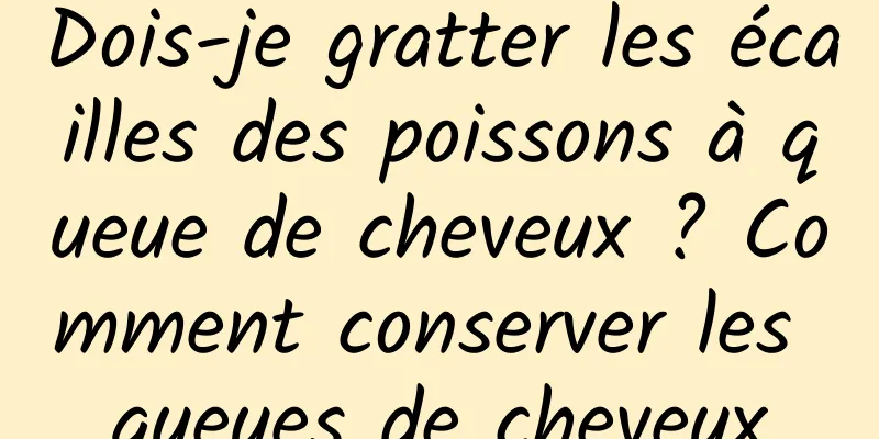 Dois-je gratter les écailles des poissons à queue de cheveux ? Comment conserver les queues de cheveux