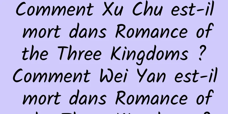 Comment Xu Chu est-il mort dans Romance of the Three Kingdoms ? Comment Wei Yan est-il mort dans Romance of the Three Kingdoms ?