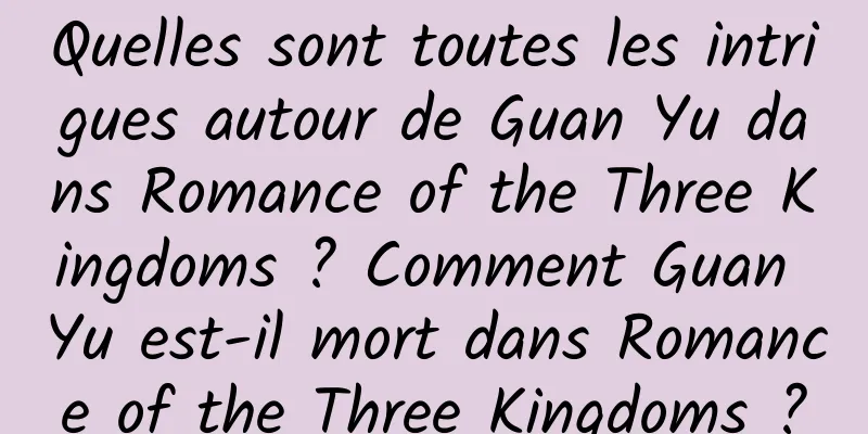Quelles sont toutes les intrigues autour de Guan Yu dans Romance of the Three Kingdoms ? Comment Guan Yu est-il mort dans Romance of the Three Kingdoms ?