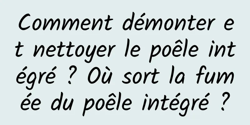 Comment démonter et nettoyer le poêle intégré ? Où sort la fumée du poêle intégré ?