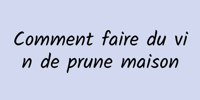 Comment faire du vin de prune maison