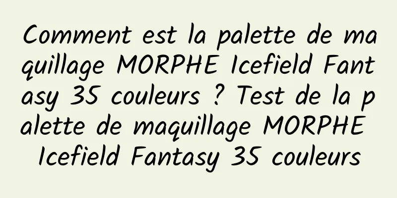 Comment est la palette de maquillage MORPHE Icefield Fantasy 35 couleurs ? Test de la palette de maquillage MORPHE Icefield Fantasy 35 couleurs