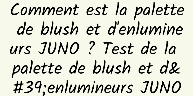 Comment est la palette de blush et d'enlumineurs JUNO ? Test de la palette de blush et d'enlumineurs JUNO