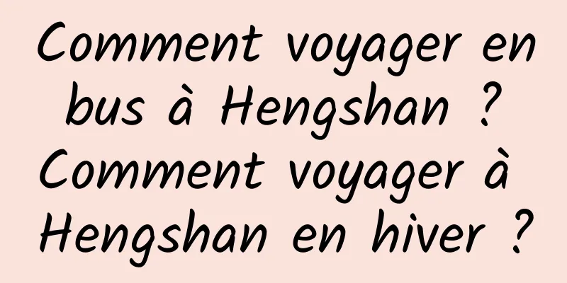 Comment voyager en bus à Hengshan ? Comment voyager à Hengshan en hiver ?