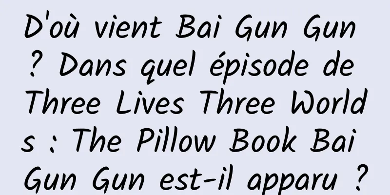 D'où vient Bai Gun Gun ? Dans quel épisode de Three Lives Three Worlds : The Pillow Book Bai Gun Gun est-il apparu ?