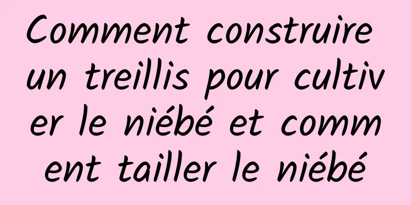 Comment construire un treillis pour cultiver le niébé et comment tailler le niébé