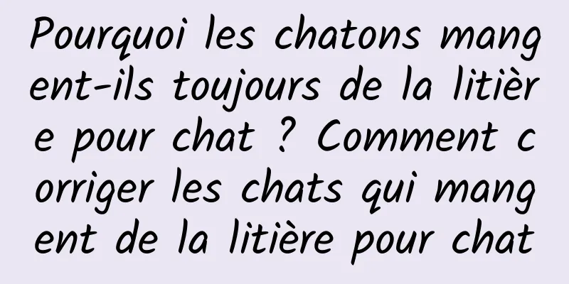 Pourquoi les chatons mangent-ils toujours de la litière pour chat ? Comment corriger les chats qui mangent de la litière pour chat